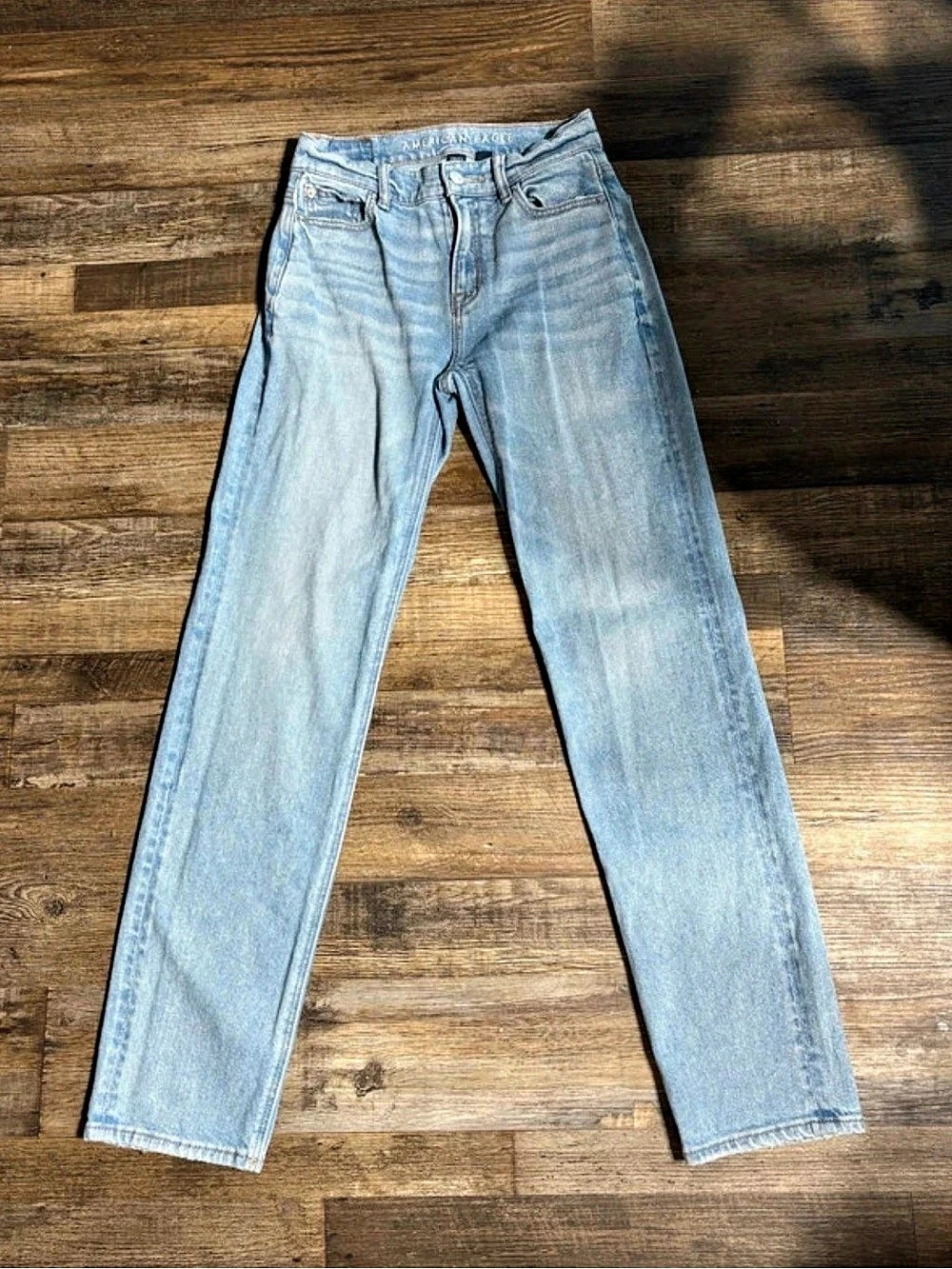American Eagle Straight Leg Jeans Blue Waist 000 NWT